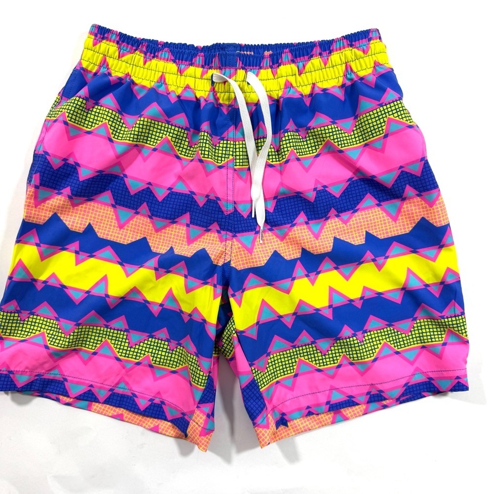 Chubbies Outside Lines Printed Swim Trunks Size Small 7” Inseam
